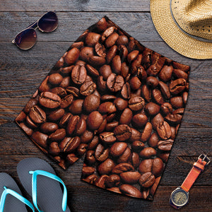 Coffee Beans Print Men's Shorts