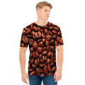 Coffee Beans Print Men's T-Shirt