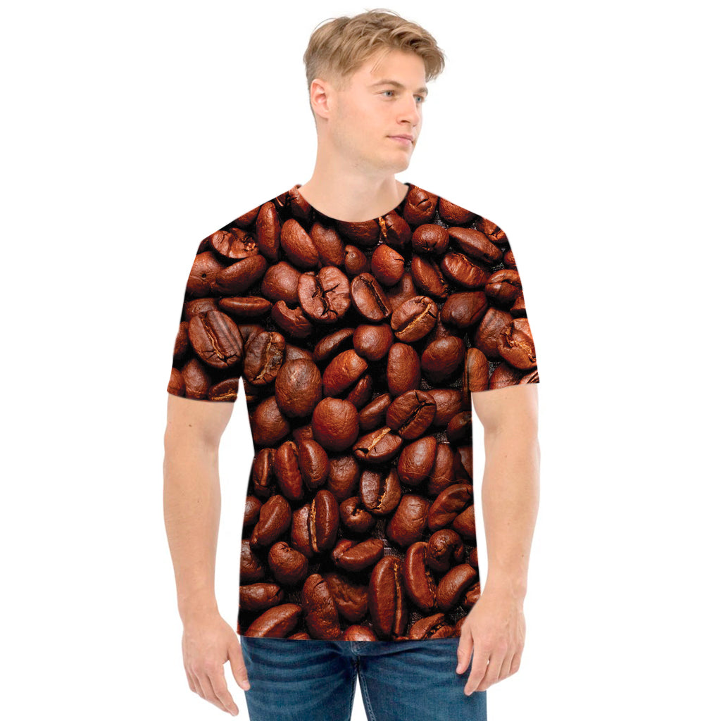 Coffee Beans Print Men's T-Shirt