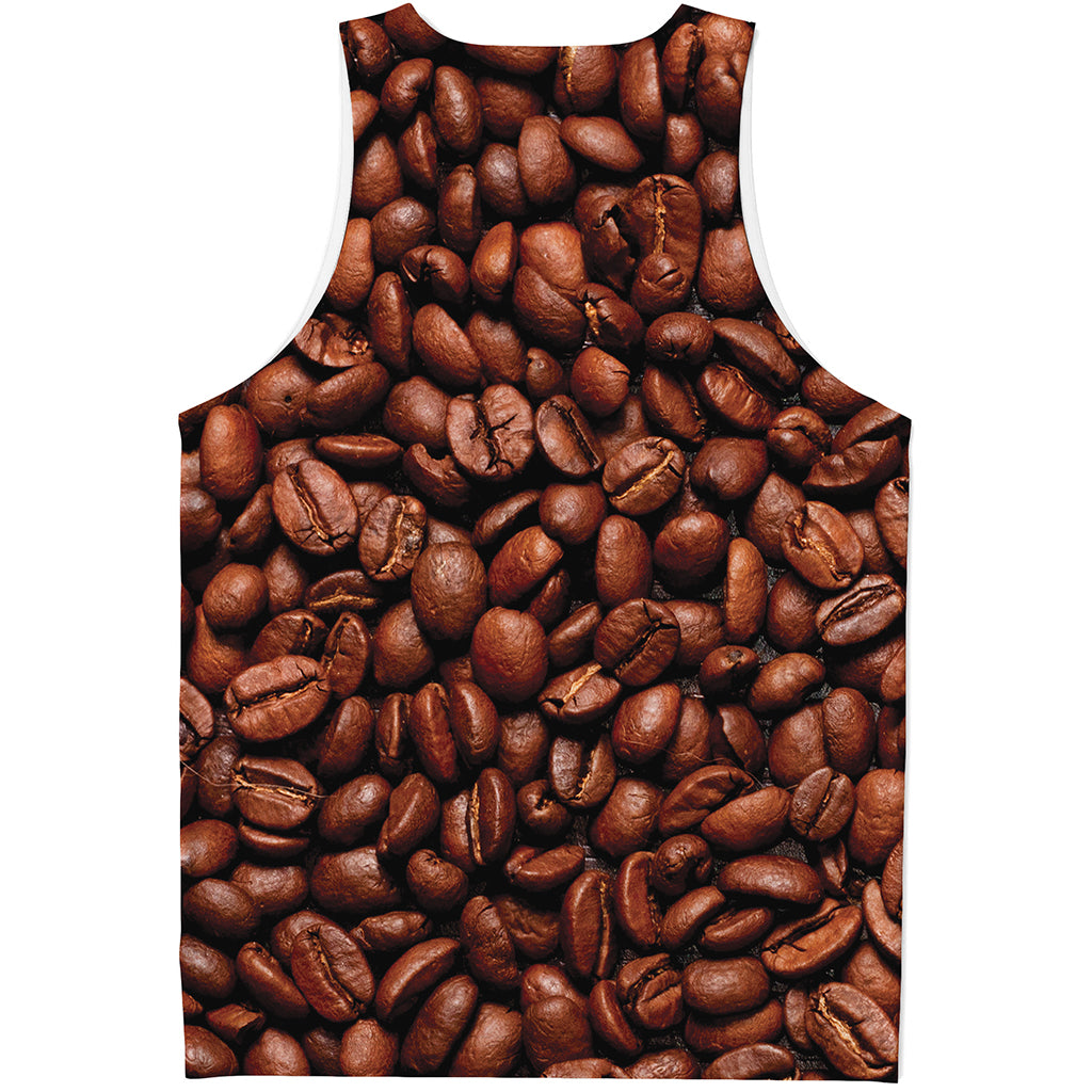 Coffee Beans Print Men's Tank Top