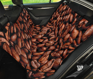 Coffee Beans Print Pet Car Back Seat Cover