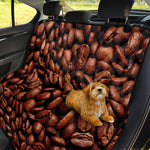 Coffee Beans Print Pet Car Back Seat Cover