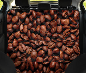 Coffee Beans Print Pet Car Back Seat Cover