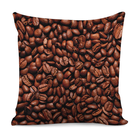 Coffee Beans Print Pillow Cover