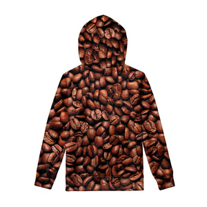 Coffee Beans Print Pullover Hoodie