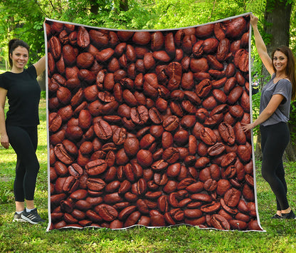 Coffee Beans Print Quilt