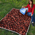 Coffee Beans Print Quilt