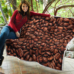 Coffee Beans Print Quilt