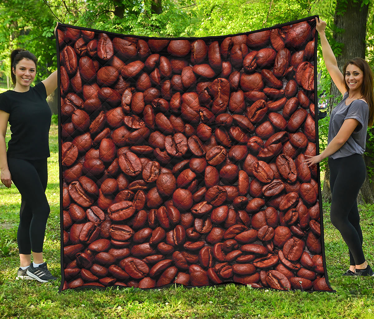 Coffee Beans Print Quilt