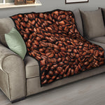 Coffee Beans Print Quilt