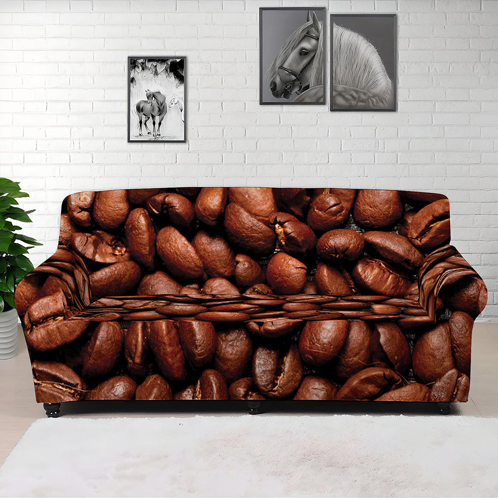 Coffee Beans Print Sofa Cover
