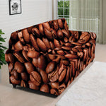 Coffee Beans Print Sofa Cover