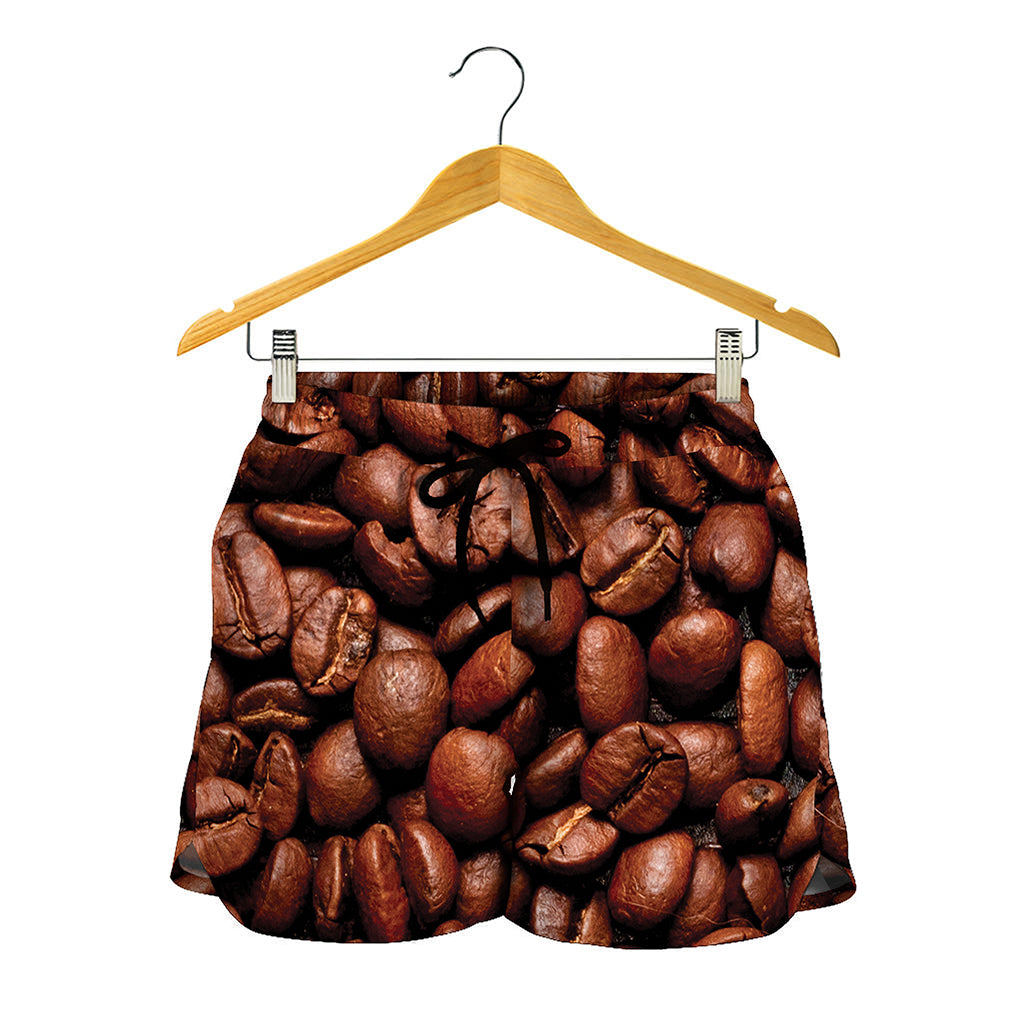 Coffee Beans Print Women's Shorts