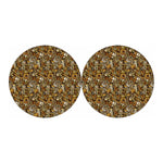 Coffee Drawing Pattern Print Car Coasters