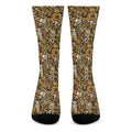 Coffee Drawing Pattern Print Crew Socks