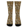 Coffee Drawing Pattern Print Crew Socks