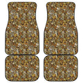 Coffee Drawing Pattern Print Front and Back Car Floor Mats