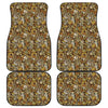 Coffee Drawing Pattern Print Front and Back Car Floor Mats