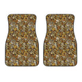 Coffee Drawing Pattern Print Front Car Floor Mats
