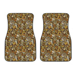 Coffee Drawing Pattern Print Front Car Floor Mats