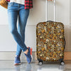 Coffee Drawing Pattern Print Luggage Cover
