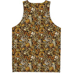 Coffee Drawing Pattern Print Men's Tank Top