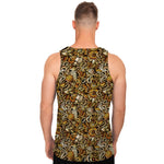 Coffee Drawing Pattern Print Men's Tank Top