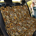 Coffee Drawing Pattern Print Pet Car Back Seat Cover