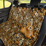 Coffee Drawing Pattern Print Pet Car Back Seat Cover