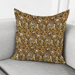 Coffee Drawing Pattern Print Pillow Cover