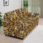 Coffee Drawing Pattern Print Sofa Cover