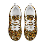 Coffee Drawing Pattern Print White Sneakers