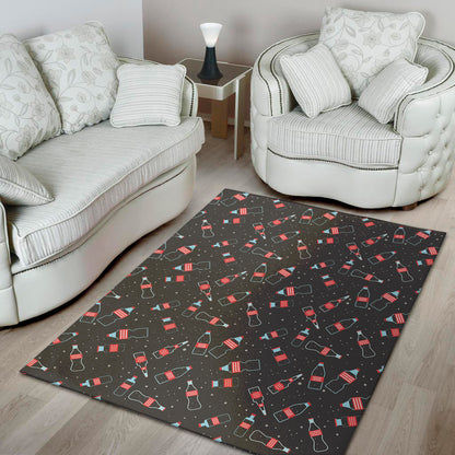 Cola Bottle Pattern Print Area Rug