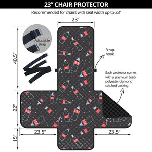 Cola Bottle Pattern Print Armchair Protector