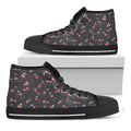 Cola Bottle Pattern Print Black High Top Sneakers