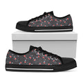 Cola Bottle Pattern Print Black Low Top Sneakers