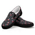 Cola Bottle Pattern Print Black Slip On Sneakers
