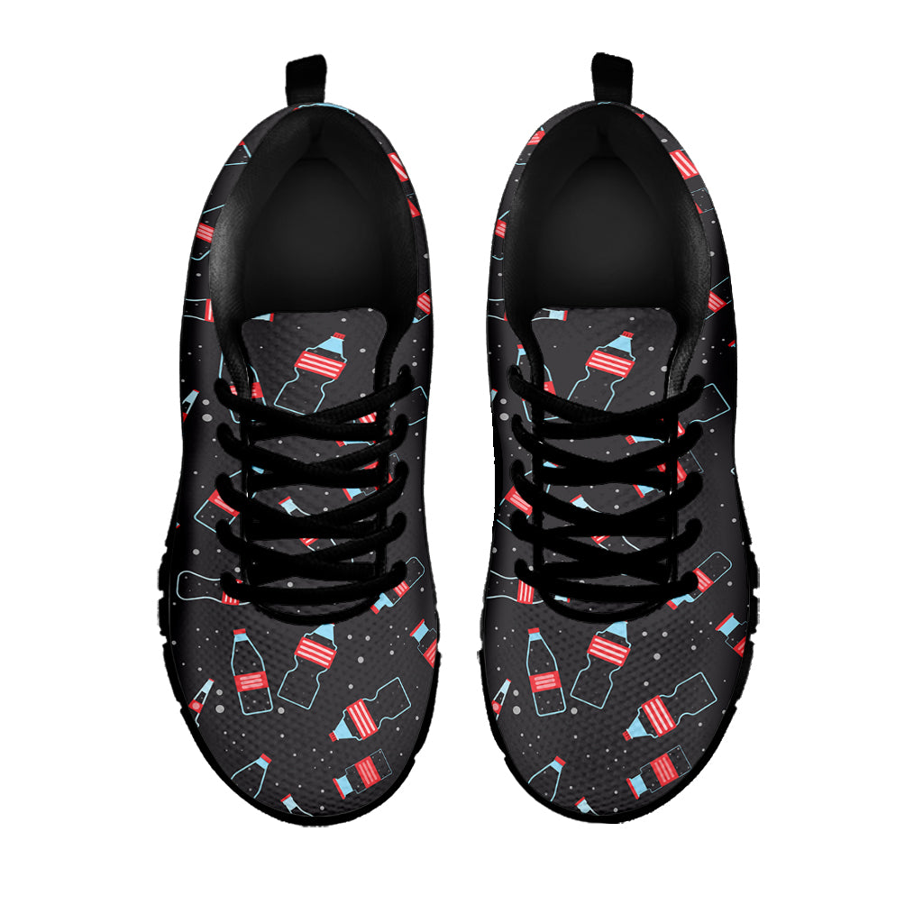 Cola Bottle Pattern Print Black Sneakers