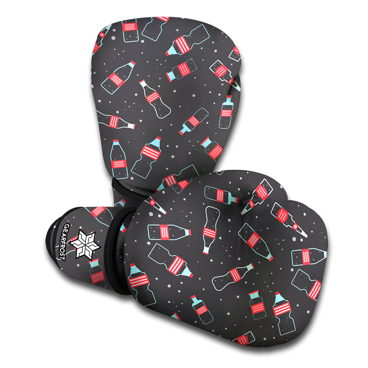 Cola Bottle Pattern Print Boxing Gloves