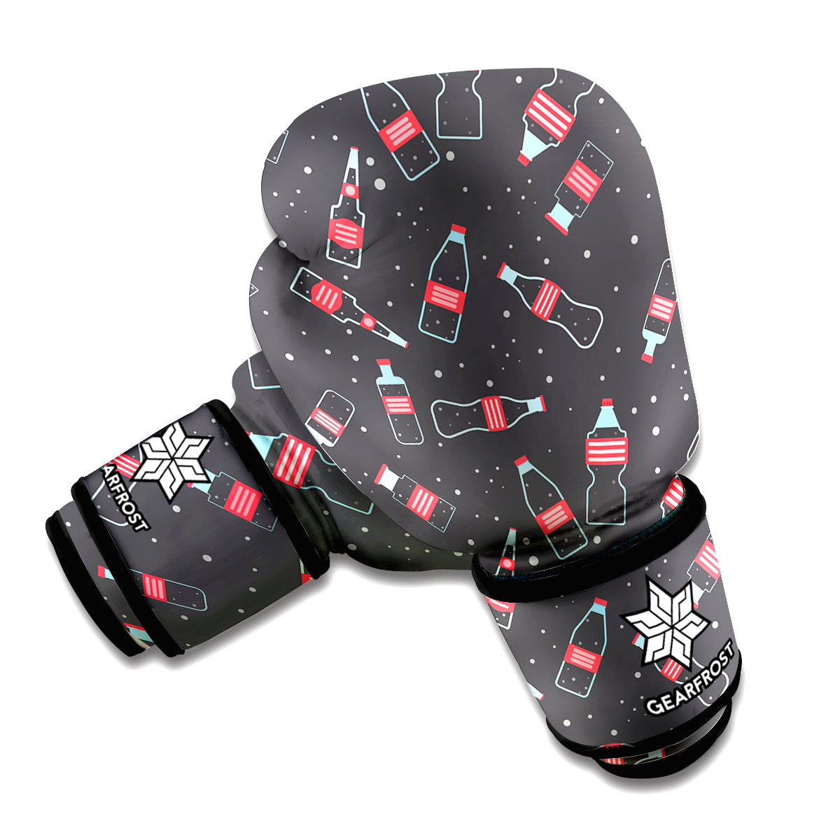 Cola Bottle Pattern Print Boxing Gloves