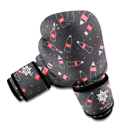 Cola Bottle Pattern Print Boxing Gloves