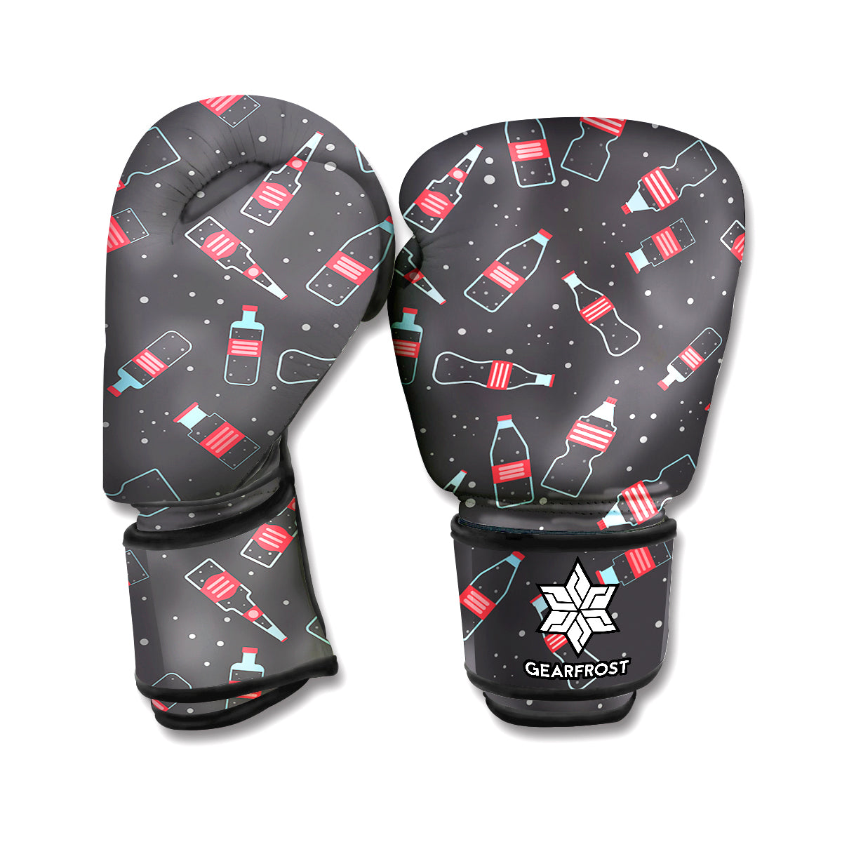 Cola Bottle Pattern Print Boxing Gloves