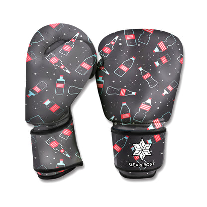 Cola Bottle Pattern Print Boxing Gloves
