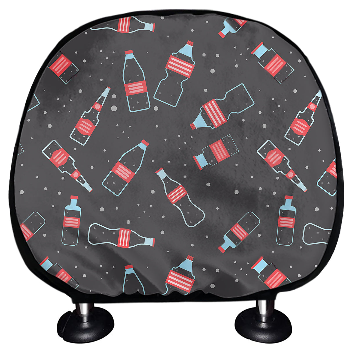 Cola Bottle Pattern Print Car Headrest Covers