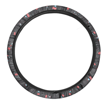 Cola Bottle Pattern Print Car Steering Wheel Cover