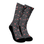 Cola Bottle Pattern Print Crew Socks