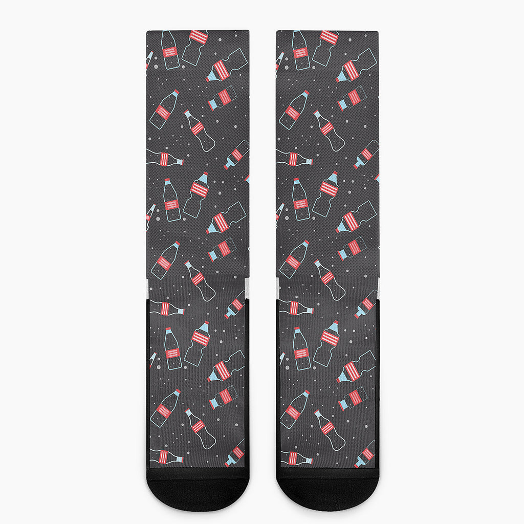 Cola Bottle Pattern Print Crew Socks