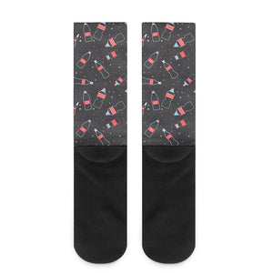 Cola Bottle Pattern Print Crew Socks