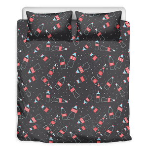 Cola Bottle Pattern Print Duvet Cover Bedding Set