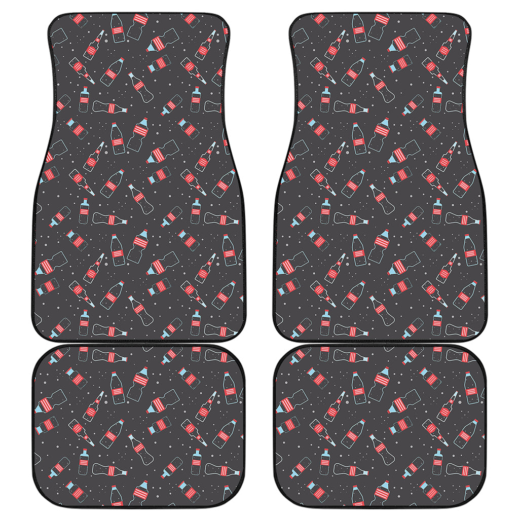 Cola Bottle Pattern Print Front and Back Car Floor Mats